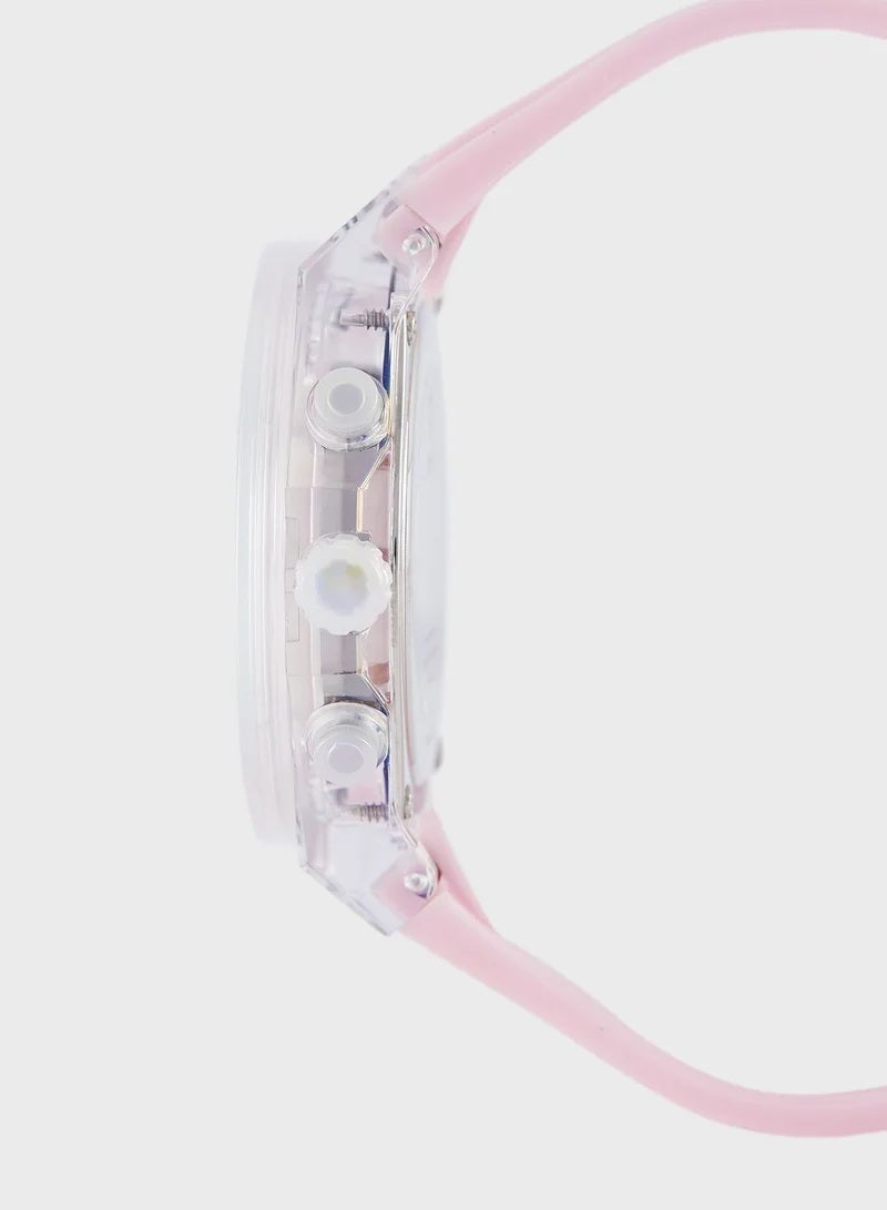 GUESS Analog Pink Dial Women's Watch-GW0438L7 - Image 4